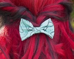 Teal Bandana Bow Clip