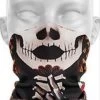 Face Protection-Tube Scarves – Black Goth Stitches Face