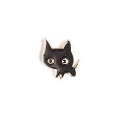 Weird Black Cat Enamel Pin – #241