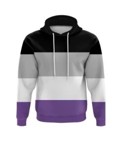 Asexual Flag Print Hoodie