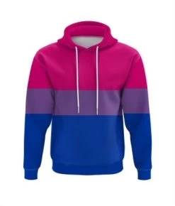 Bisexual Flag Print Hoodie