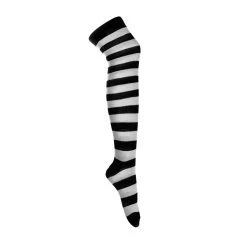 Black And White Stripe – Over The Knee Socks