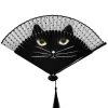 Black Cat Hand Fan 1 Black Cat Hand Fan -Fusion Charm Shop black cat hand fan