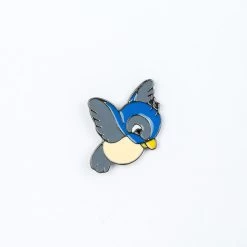 Blue Bird Right Enamel Pin – #43
