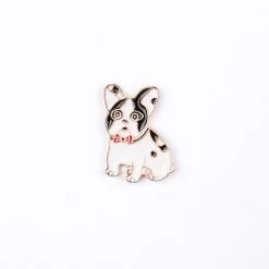 Cute Bow Tie Puppy Enamel Pin – #49
