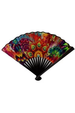 Colourful Patterns Print Hand Fan