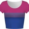 Pride Bisexual Flag Crop Top 2 Pride Bisexual Flag Crop Top -Fusion Charm Shop croptop bisexual