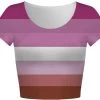 Pride Lesbian Flag Crop Top -Fusion Charm Shop croptop lesbian