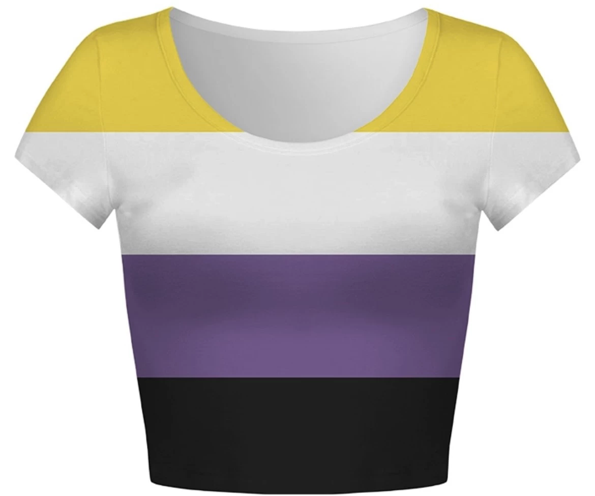 Pride Non Binary Flag Crop Top 3 Pride Non Binary Flag Crop Top