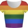 Pride Rainbow LGBTQ Flag Crop Top -Fusion Charm Shop croptop rainbow jgbtq
