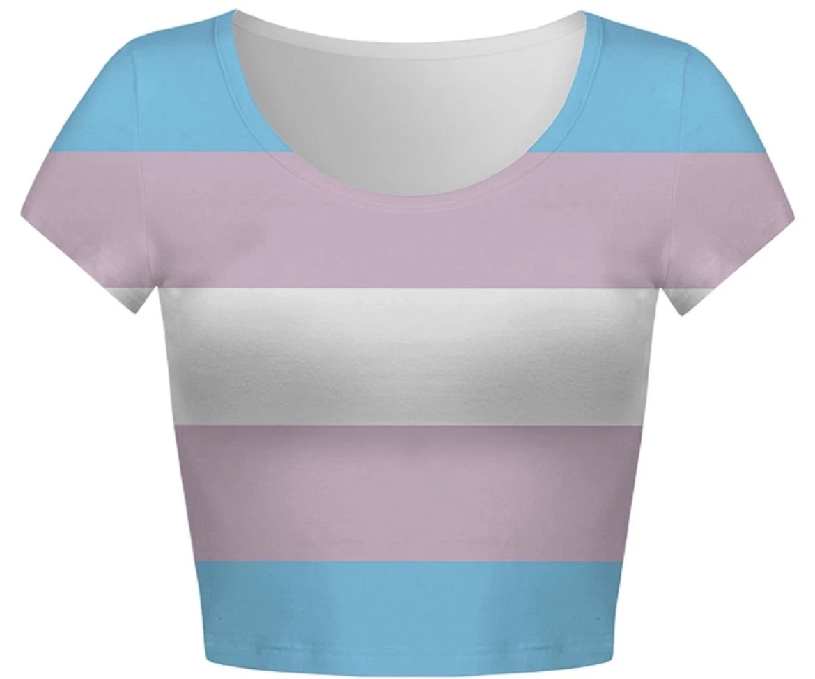 Pride Transgender Flag Crop Top 3 Pride Transgender Flag Crop Top