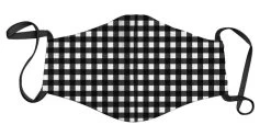 Face Mask – Black And White Gingham