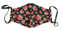 Face Mask – Kids/Black Rose Garden