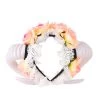 White Ram Horns With Lace And Roses/Pink/Peach/Yellow