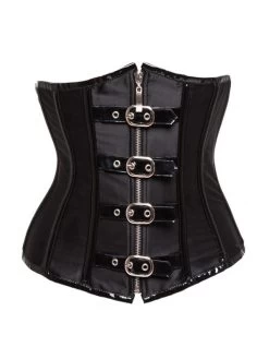 Vixen Black Buckle Underbust Waist Corset