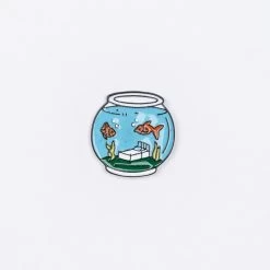 Fish Bowl At Home Enamel Pin – #165