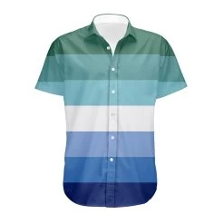Pride Gay Man Flag Collared Shirt