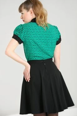 Hell Bunny Paradisum Blouse – Green -Fusion Charm Shop hlb60126 paradisium blouse green 03 7