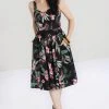 Hell Bunny Kalani 50’s Dress – Black -Fusion Charm Shop httpspopsoda co ukimageshlb40058 kalani 50s dress blk 01