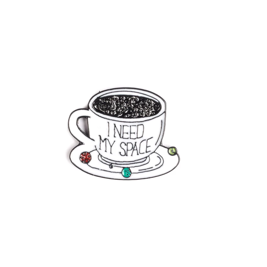 I Need My Space Coffee Cup Enamel Pin – #208 3 I Need My Space Coffee Cup Enamel Pin – #208