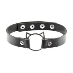 Black Cat Ring Choker