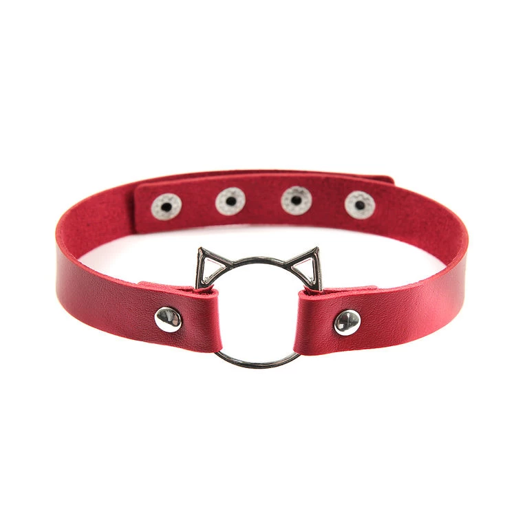 Red Cat Ring Choker 3 Red Cat Ring Choker