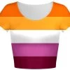 Pride Community Lesbian Flag Crop Top