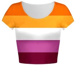 Pride Community Lesbian Flag Crop Top