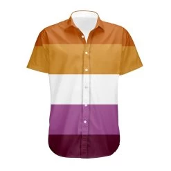 Pride Community Lesbian Flag Collared Shirt