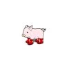 Pig In Red Boots Enamel Pin – #290