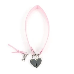 Pink Choker With Heart Lock