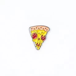 Funny Pizza Face Enamel Pin – #45