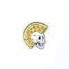Pizza Skull Mohawk Enamel Pin – #28 -Fusion Charm Shop pizza skull mohawk