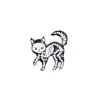 Cool Skeleton Cat Enamel Pin – #218 -Fusion Charm Shop skeleton cat