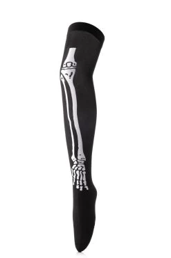 Black Skeleton Bones – Over The Knee Stockings