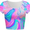 Pastels Psychedelic Crop Top -Fusion Charm Shop tempImageBzXJVy