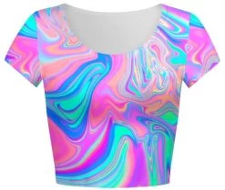 Pastels Psychedelic Crop Top