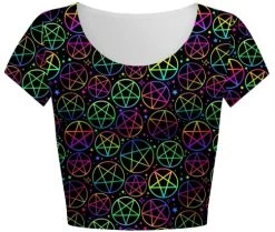Fluro Pentagram Crop Top