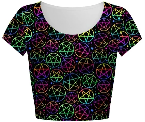 Fluro Pentagram Crop Top 3 Fluro Pentagram Crop Top
