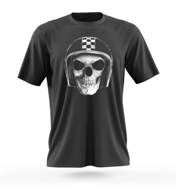 Skull In Racing Helmet T-Shirt 3 Skull In Racing Helmet T-Shirt