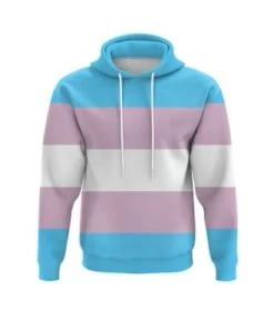 Transgender Flag Print Hoodie