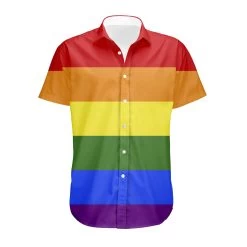 Pride Rainbow Flag Collared Shirt
