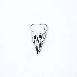 Skull Pizza Enamel Pin – #39