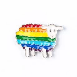 Rainbow Sheep Enamel Pin – #8