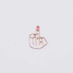 Up Yours Hand Sign Enamel Pin – #163