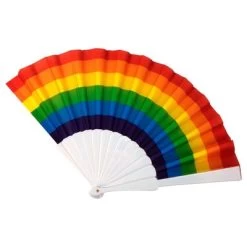 Rainbow Hand Fan