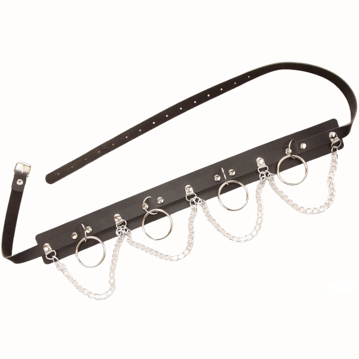 Darlene Belt With Silver Rings And Chain 3 Darlene Belt With Silver Rings And Chain