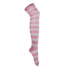 White And Pink Stripe – Over The Knee Socks