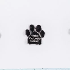 Who Rescued Who Paw Print Enamel Pin – #135