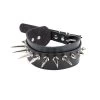 Wide Black Rivet Choker With Spikes 2 Wide Black Rivet Choker With Spikes -Fusion Charm Shop wide black rivet choker with spikes 2